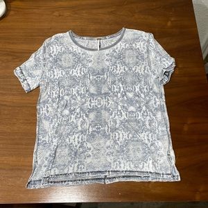 free people snake skin tee